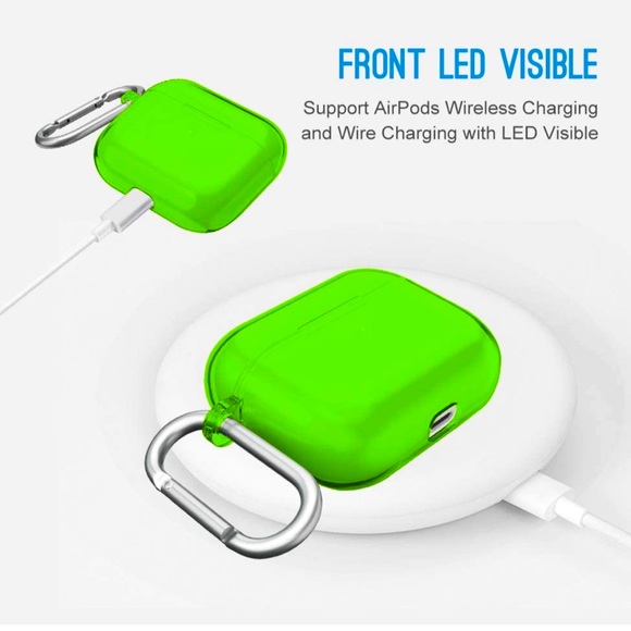 NWOT Chartreuse Green, Air Pods Pro, Wireless Charging case, Case! - Picture 4 of 4